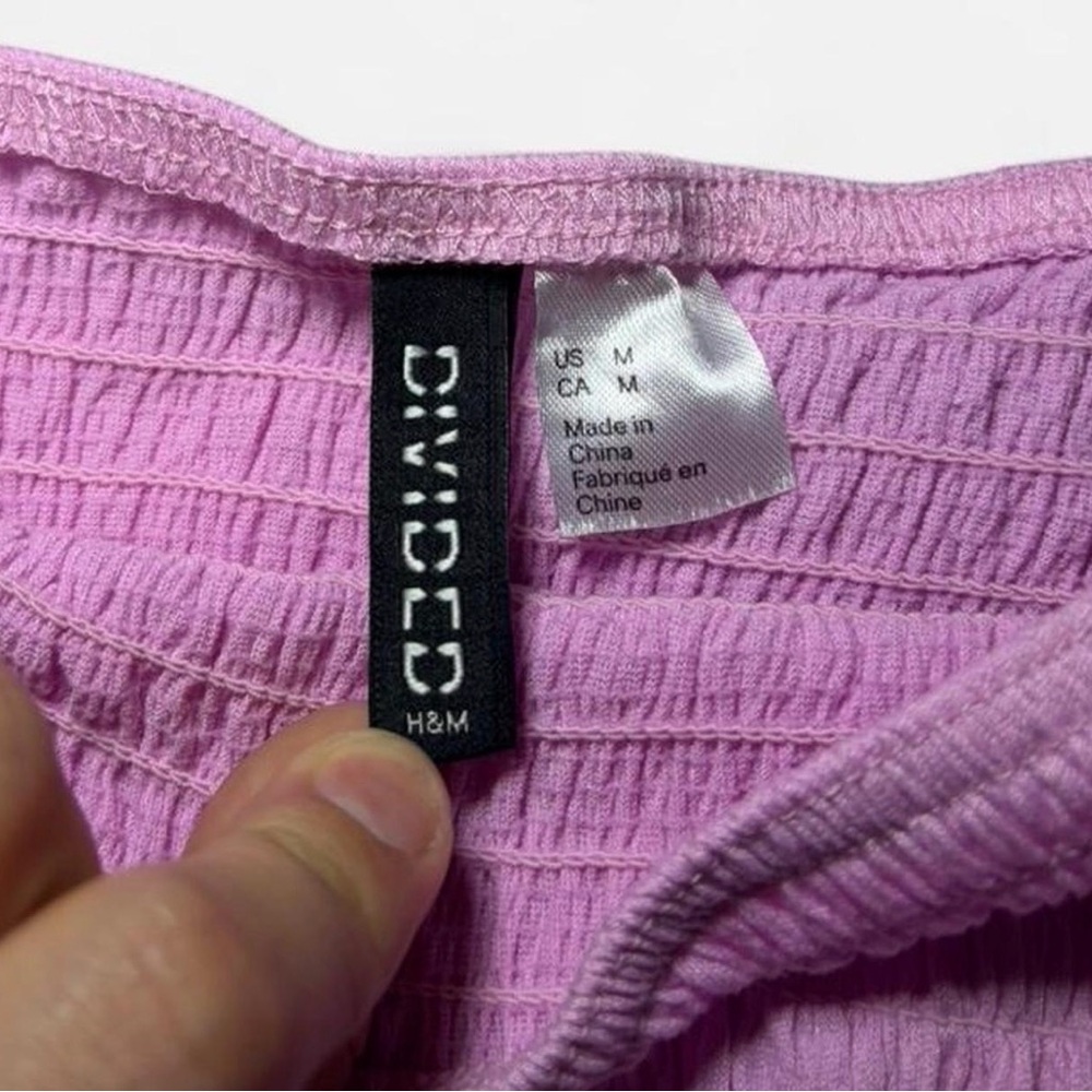 H&M Pink Ribbed Crop Top - Picture 3 of 3